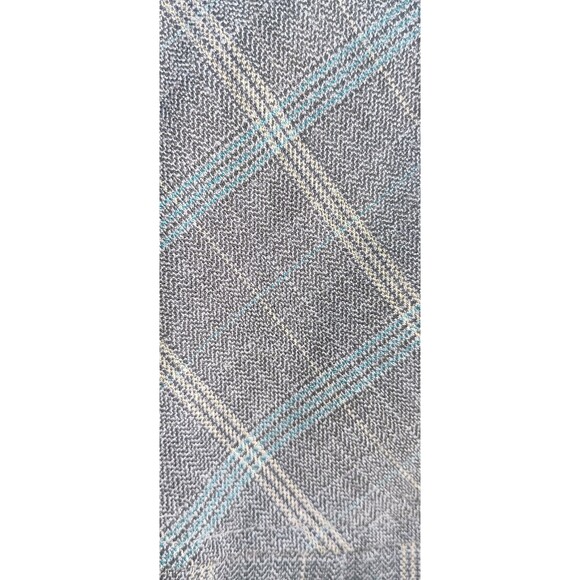 Vintage Tracy Evans 7 Woven Plaid Mini Skirt Women Blue Gray Y2K Academia Lolita - Picture 4 of 6
